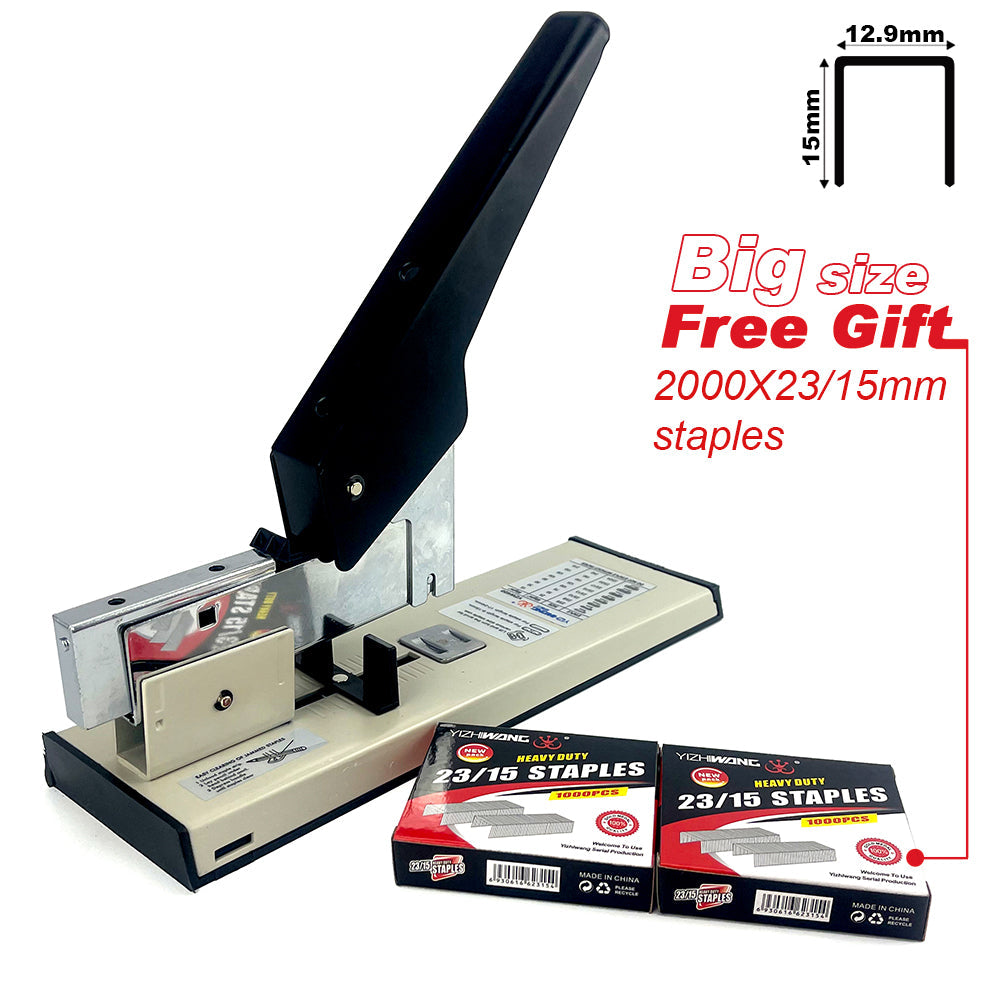 Heavy Duty Big Size Stepler With Free 2000x23/15 Steples Office Stationary V891-HW-HDS15-X1