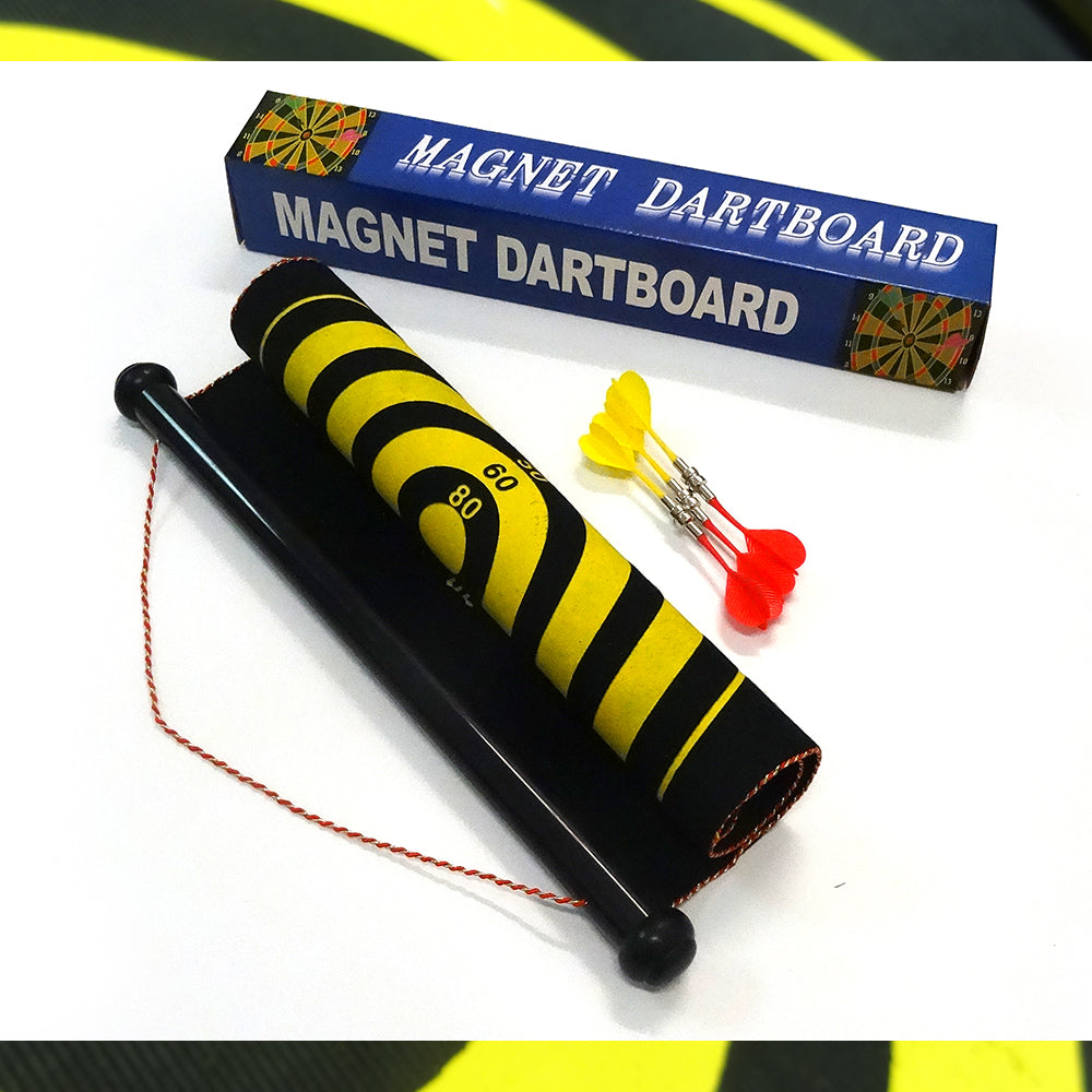 17" Magnetic Rollup Dart Board 6 Darts Large Double Side Dartboard Game V891-HW-MDB-X1