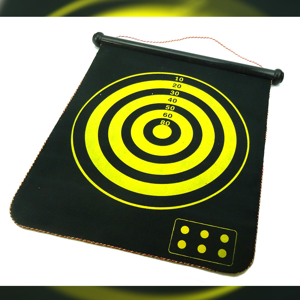 17" Magnetic Rollup Dart Board 6 Darts Large Double Side Dartboard Game V891-HW-MDB-X1