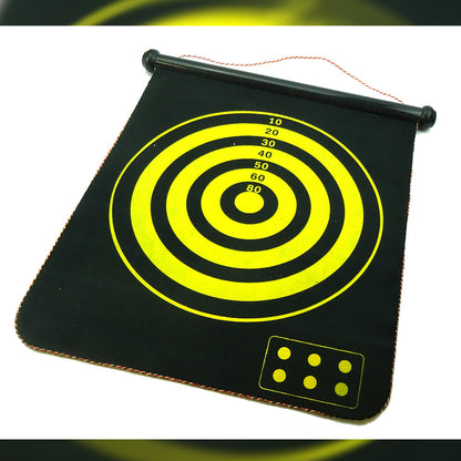 17" Magnetic Rollup Dart Board 6 Darts Large Double Side Dartboard Game V891-HW-MDB-X1