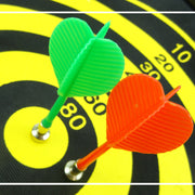 17" Magnetic Rollup Dart Board 6 Darts Large Double Side Dartboard Game V891-HW-MDB-X1