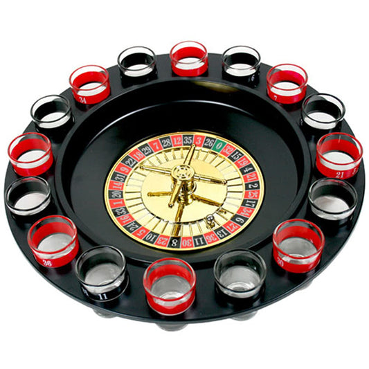 Wine Game Shot Drinking Roulette Set with Casino Spin Glass Shot Party Bar Game V891-HW-SDRS-X1