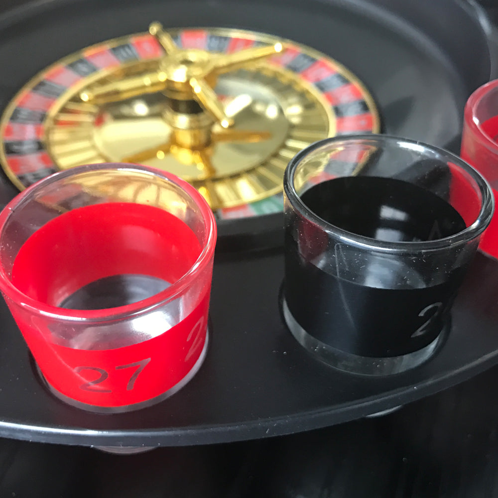 Wine Game Shot Drinking Roulette Set with Casino Spin Glass Shot Party Bar Game V891-HW-SDRS-X1