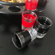 Wine Game Shot Drinking Roulette Set with Casino Spin Glass Shot Party Bar Game V891-HW-SDRS-X1