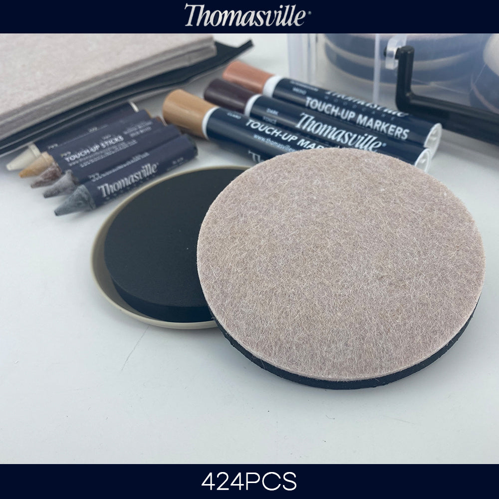Thomasville Floor Surface Protection Kit 424 Pieces Felts Bumpers Sliders Grips V891-HW-TH424PCS-X1