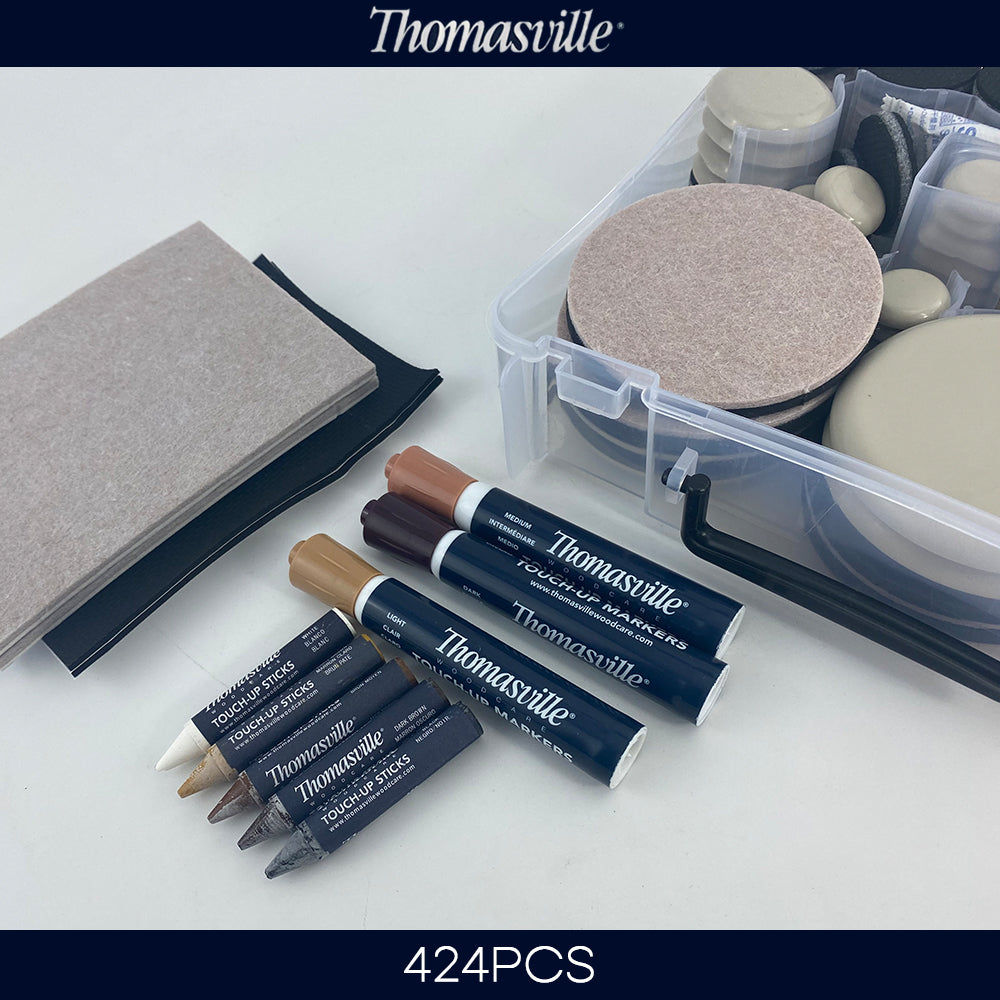Thomasville Floor Surface Protection Kit 424 Pieces Felts Bumpers Sliders Grips V891-HW-TH424PCS-X1