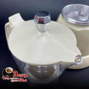 Latest Styles Electric Aluminum Espresso Moka Coffee Maker 3cups Italian Classic - Cream V891-ZY-COF-EM3CREAM-X1