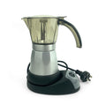 Silver Electric Moka Coffee Maker Espresso Machine Italian Classic 6 Cups Auto Power V891-ZY-COF-EM6S-X1