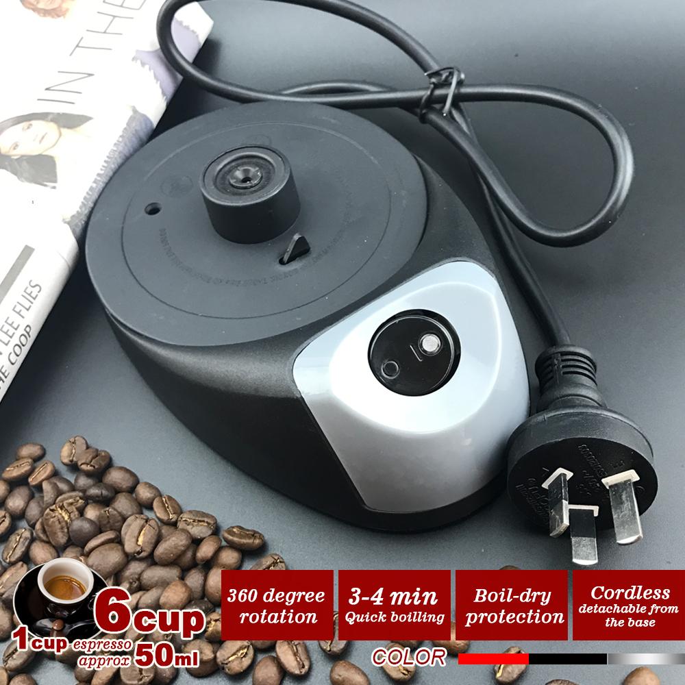 Silver Electric Moka Coffee Maker Espresso Machine Italian Classic 6 Cups Auto Power V891-ZY-COF-EM6S-X1