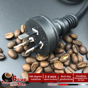 Silver Electric Moka Coffee Maker Espresso Machine Italian Classic 6 Cups Auto Power V891-ZY-COF-EM6S-X1