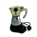 High Pressure Electric Moka Coffee Maker/Cafeteria Espresso 4Cup PC & Aluminum Moka Coffee Pot V891-ZY-COF-EMH4S-X1