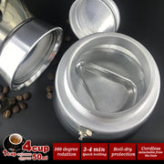 High Pressure Electric Moka Coffee Maker/Cafeteria Espresso 4Cup PC & Aluminum Moka Coffee Pot V891-ZY-COF-EMH4S-X1