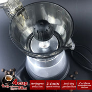 High Pressure Electric Moka Coffee Maker/Cafeteria Espresso 4Cup PC & Aluminum Moka Coffee Pot V891-ZY-COF-EMH4S-X1