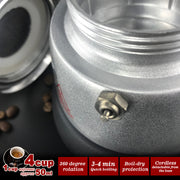 High Pressure Electric Moka Coffee Maker/Cafeteria Espresso 4Cup PC & Aluminum Moka Coffee Pot V891-ZY-COF-EMH4S-X1