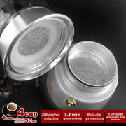 High Pressure Electric Moka Coffee Maker/Cafeteria Espresso 4Cup PC & Aluminum Moka Coffee Pot V891-ZY-COF-EMH4S-X1