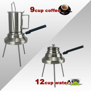 2 In 1 Camping Stainless Steel 9Cup Pot Moka Coffee Maker Italian Espresso Kettle 2024 NEW MODLE V891-ZY-COF-NOE-CAMPING9CUP-X1