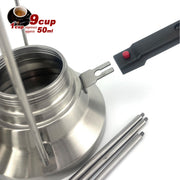 2 In 1 Camping Stainless Steel 9Cup Pot Moka Coffee Maker Italian Espresso Kettle 2024 NEW MODLE V891-ZY-COF-NOE-CAMPING9CUP-X1