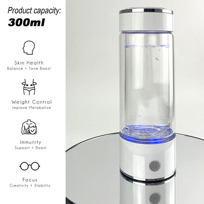 300ml H2 Hydrogen Water Bottle Alkaline Ionizer High compatibility AU V891-ZY-H2BOTTLE-X1