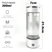 300ml H2 Hydrogen Water Bottle Alkaline Ionizer High compatibility AU V891-ZY-H2BOTTLE-X1