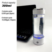 300ml H2 Hydrogen Water Bottle Alkaline Ionizer High compatibility AU V891-ZY-H2BOTTLE-X1