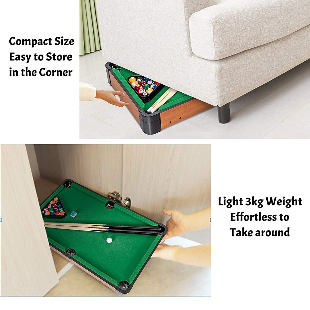 Wooden Mini Snooker Tables Billiards Game Pool Table Set Toy Extra Size For Kids V891-ZY-TABLEBNEW-X1