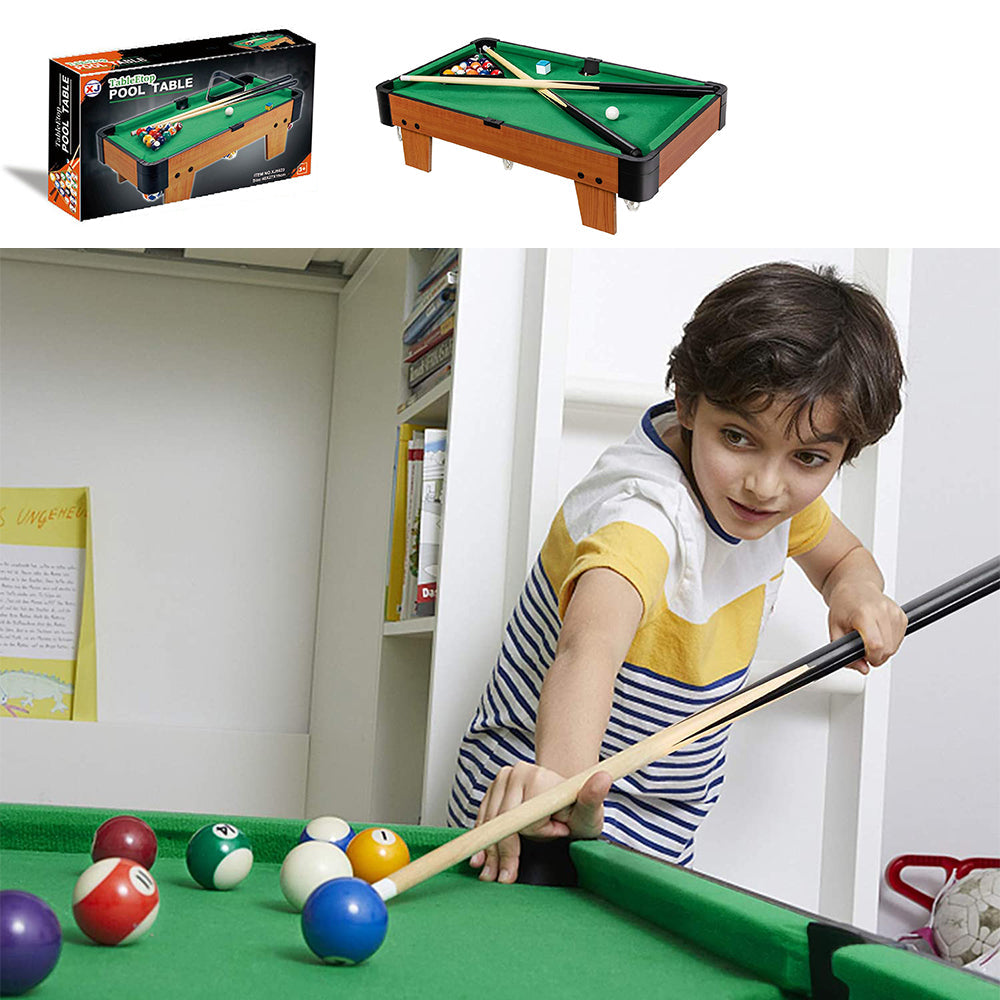 Wooden Mini Snooker Tables Billiards Game Pool Table Set Toy Extra Size For Kids V891-ZY-TABLEBNEW-X1