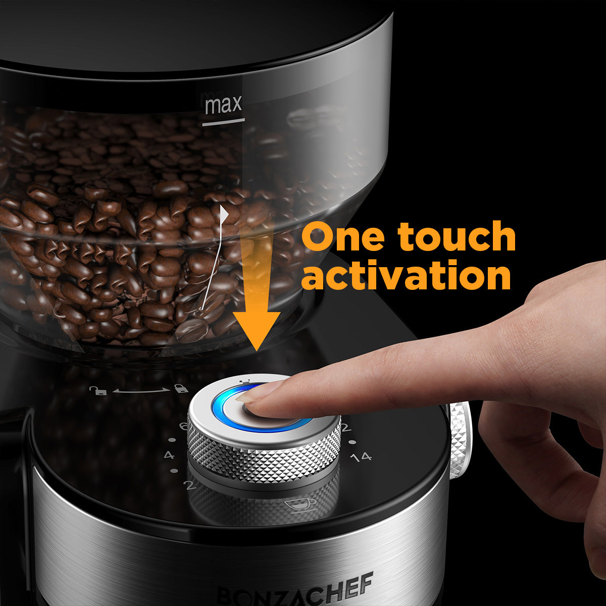 Bonzachef Perfect Grind 2 Electric Coffee Grinder V893-BONZACHEF-PERFECT-GRIND-2