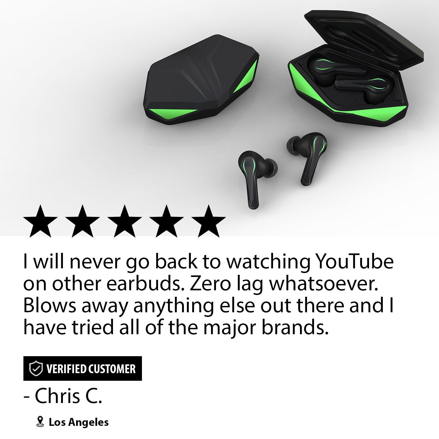 Matte Black Nuraboost Edge Ultra Low Latency Bluetooth 5.0 Gaming True Wireless Earbuds - Free AU/NZ Shipping V893-NURABOOST-EDGE-BLACK