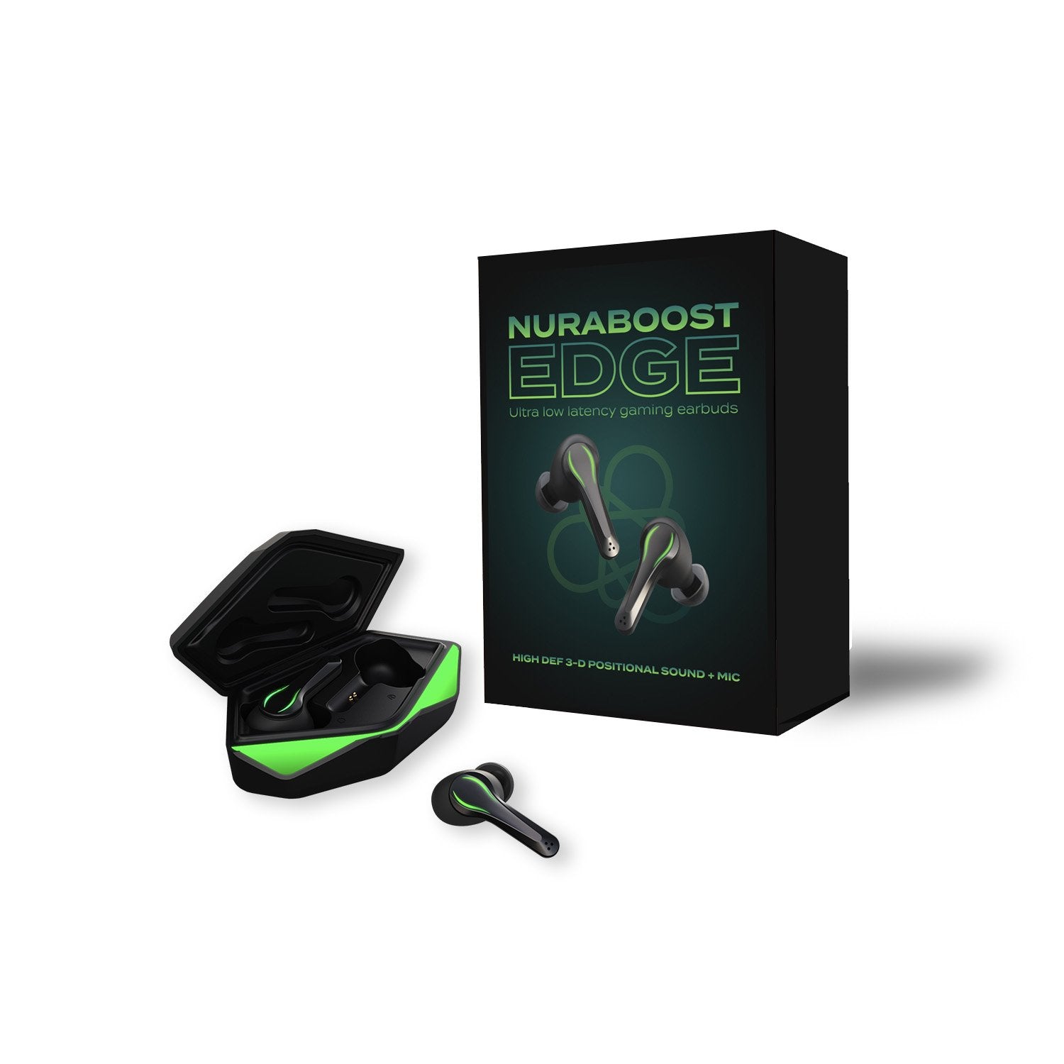Matte Black Nuraboost Edge Ultra Low Latency Bluetooth 5.0 Gaming True Wireless Earbuds - Free AU/NZ Shipping V893-NURABOOST-EDGE-BLACK