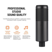 Sonictrek Studio Streaming Podcaster USB Microphone With Desk Tripod V893-SONITREK-PODCASTER-MICROPHONE