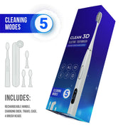 Sonictrek Clean 3D Rechargeable Toothbrush with SmartWhite Technology V893-SONITREK-TOOTHBRUSH-WHITE
