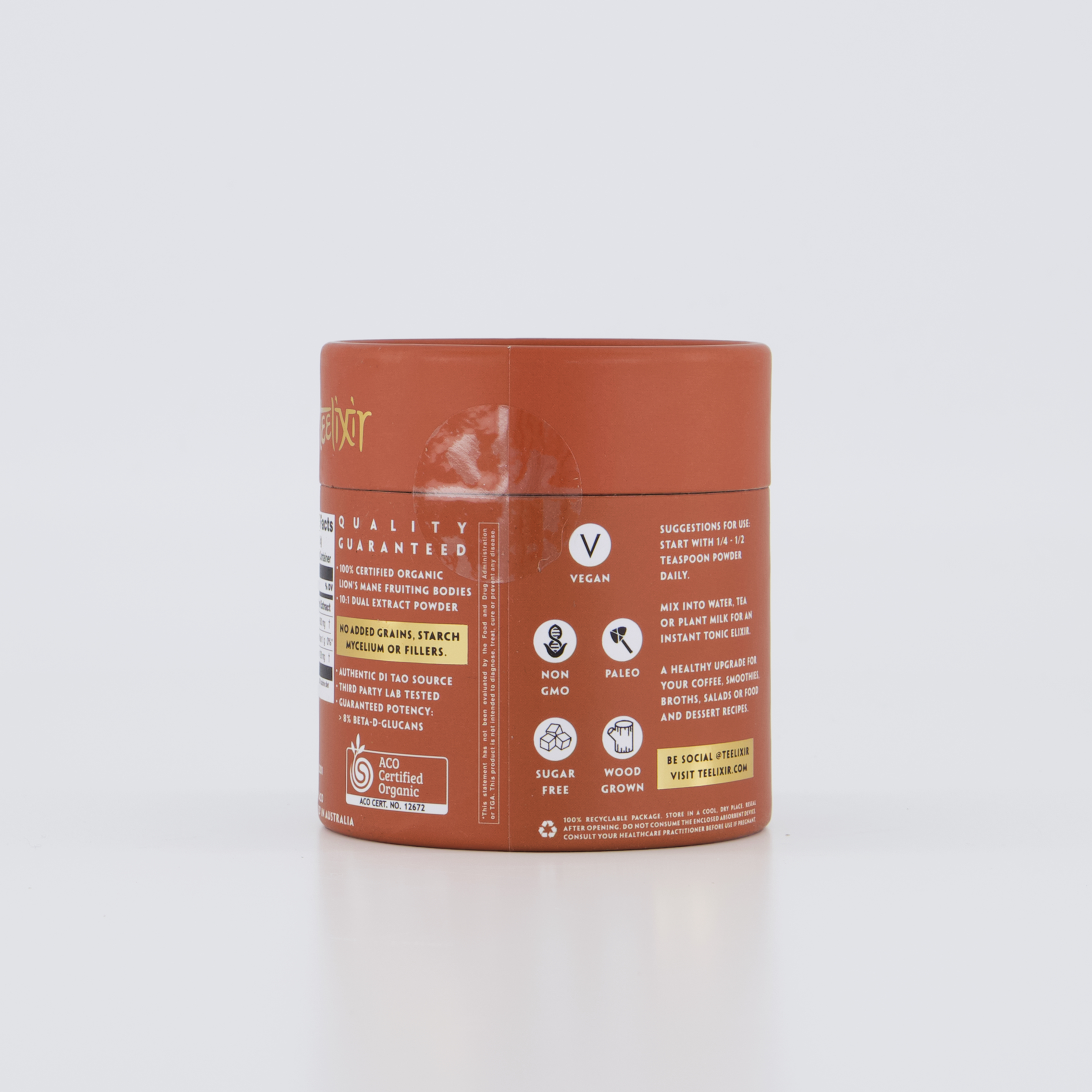 Teelixir Organic Lion's Mane Mushroom 50g V903-LIO-50