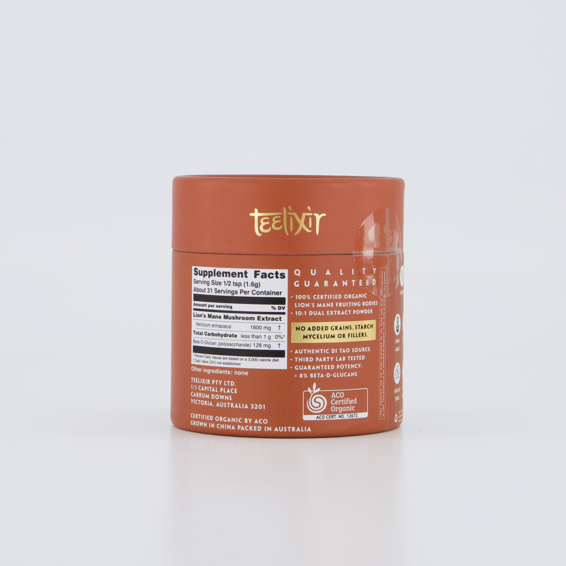 Teelixir Organic Lion's Mane Mushroom 50g V903-LIO-50