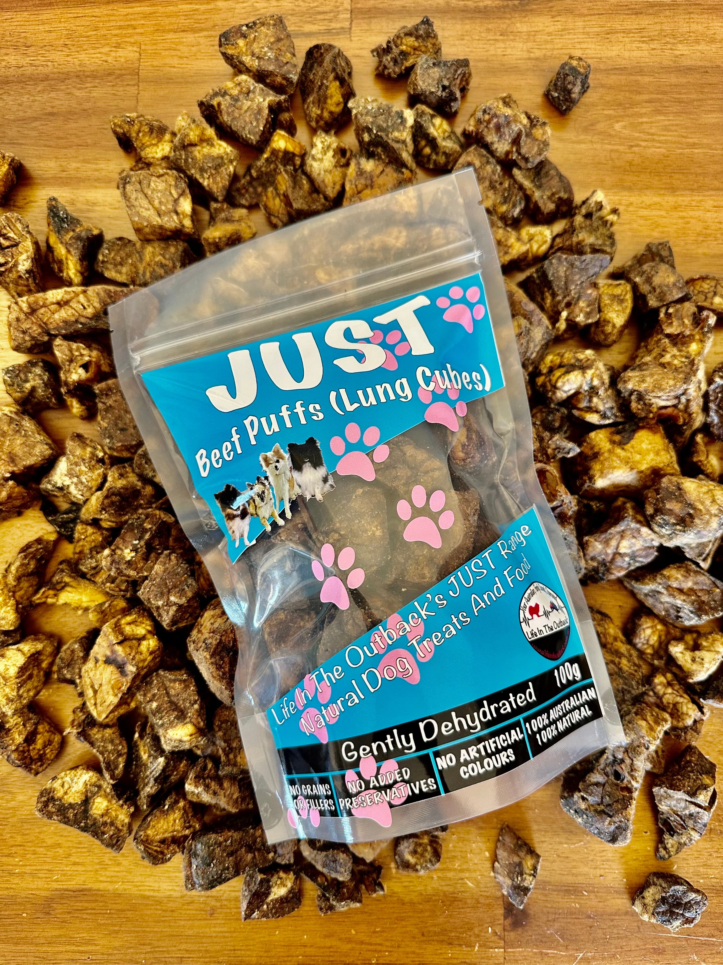 1x Just Beef Puffs (lung cubes) V908-271729171115