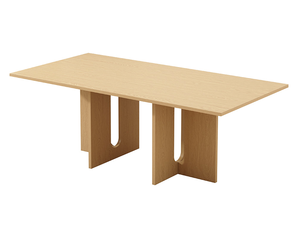 Oak Melamine Dining Table 6 Seater V912-22APLD005-OAK