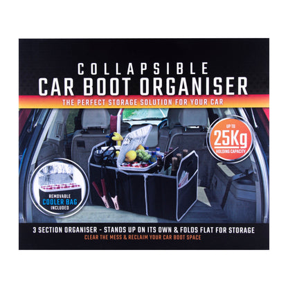 Collapsible Car Trunk Organiser with Cooler Bag V915-AU0004