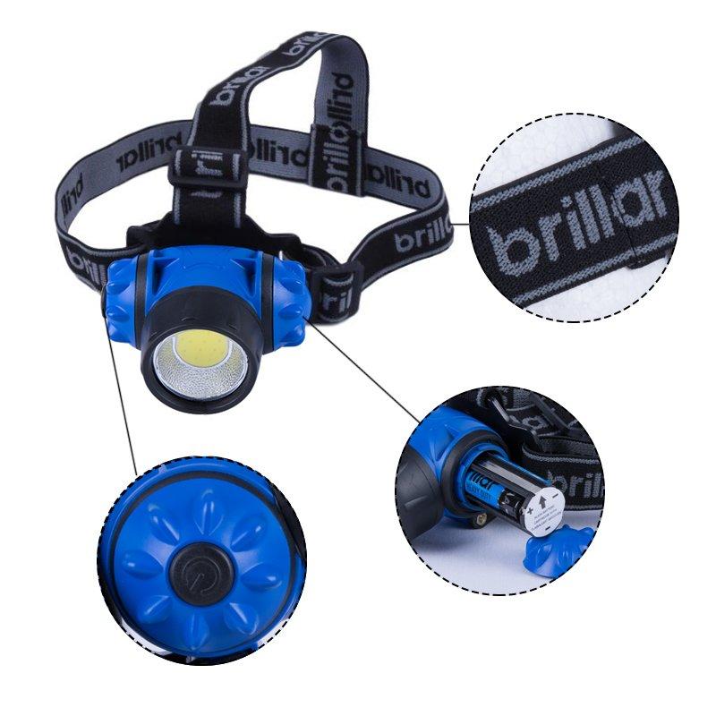 3 Mode Headlamp with COB LED Technology-Black/Blue V915-BR0029-BK