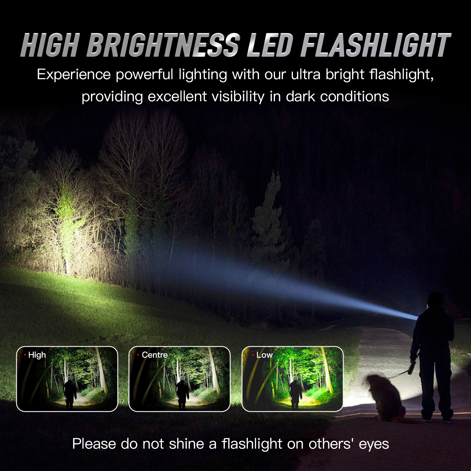 Brillar Aluminium Long Torch - Black V915-BR0034-BK