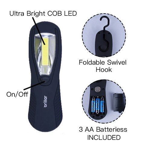 300 Lumens Ultra Bright Work Light with COB LED Technology-Black/Navy - Navy V915-BR0039-BL