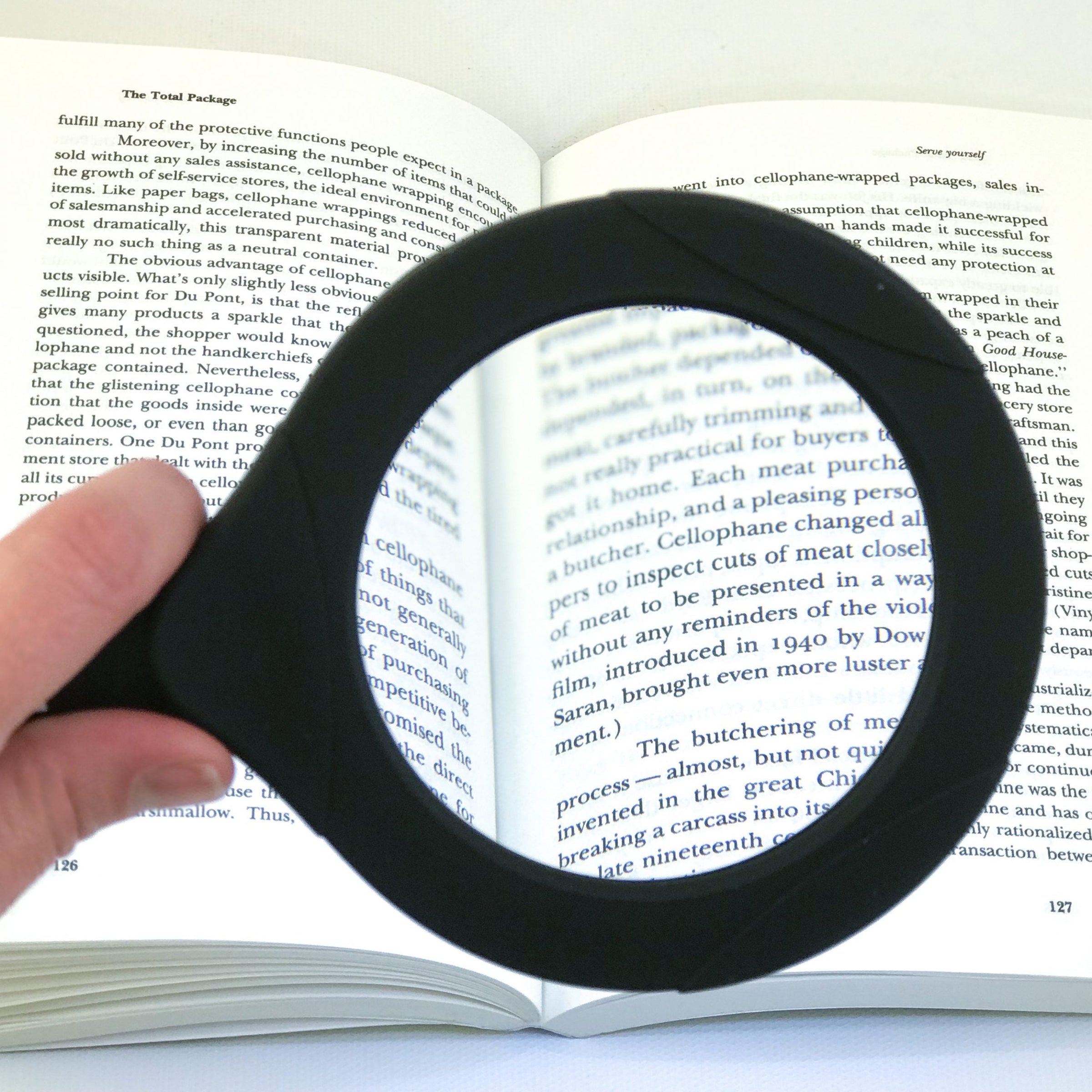 Brillar Light Up Magnifying Glass with COB LED Technology-Black/Navy V915-BR0044-BK