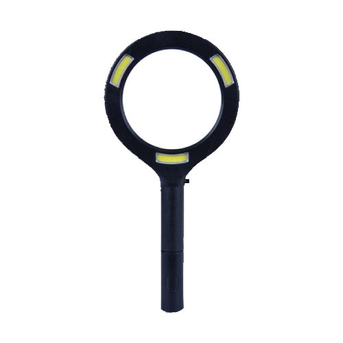 Brillar Light Up Magnifying Glass with COB LED Technology-Black/Navy V915-BR0044-BK
