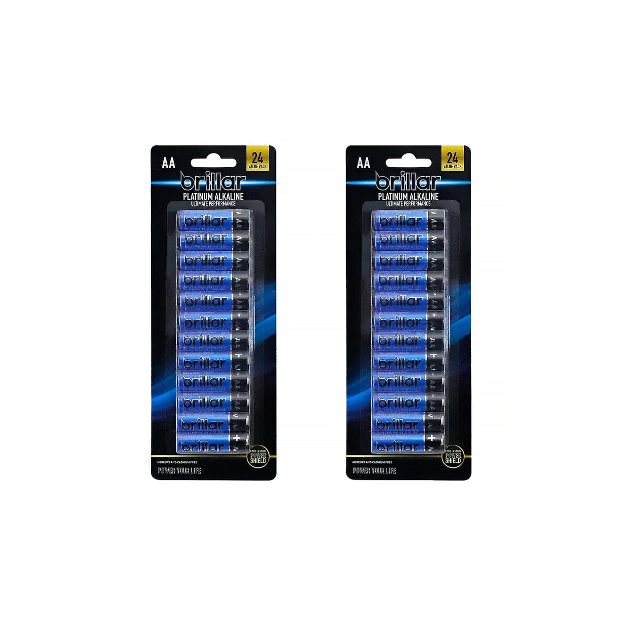 48 Pcs Brillar AA Platinum Alkaline Batteries V915-BR0063X2