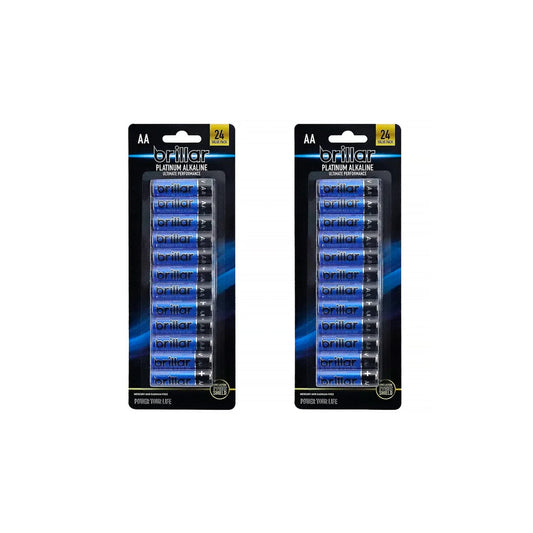 48 Pcs Brillar AA Platinum Alkaline Batteries V915-BR0063X2