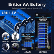 48 Pcs Brillar AA Platinum Alkaline Batteries V915-BR0063X2