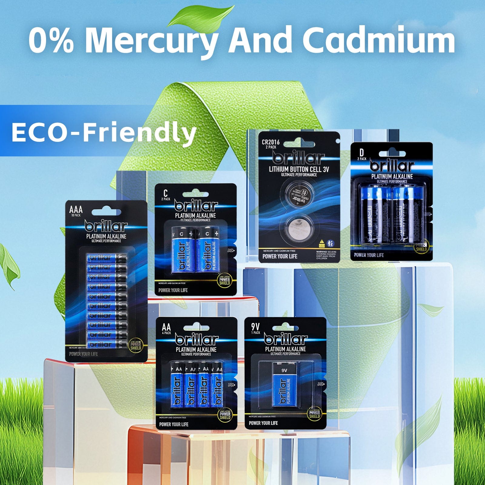 48 Pcs Brillar AA Platinum Alkaline Batteries V915-BR0063X2