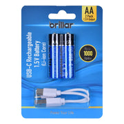 2 PCS AA USB Rechargeable LI-ION Battery V915-BR0071