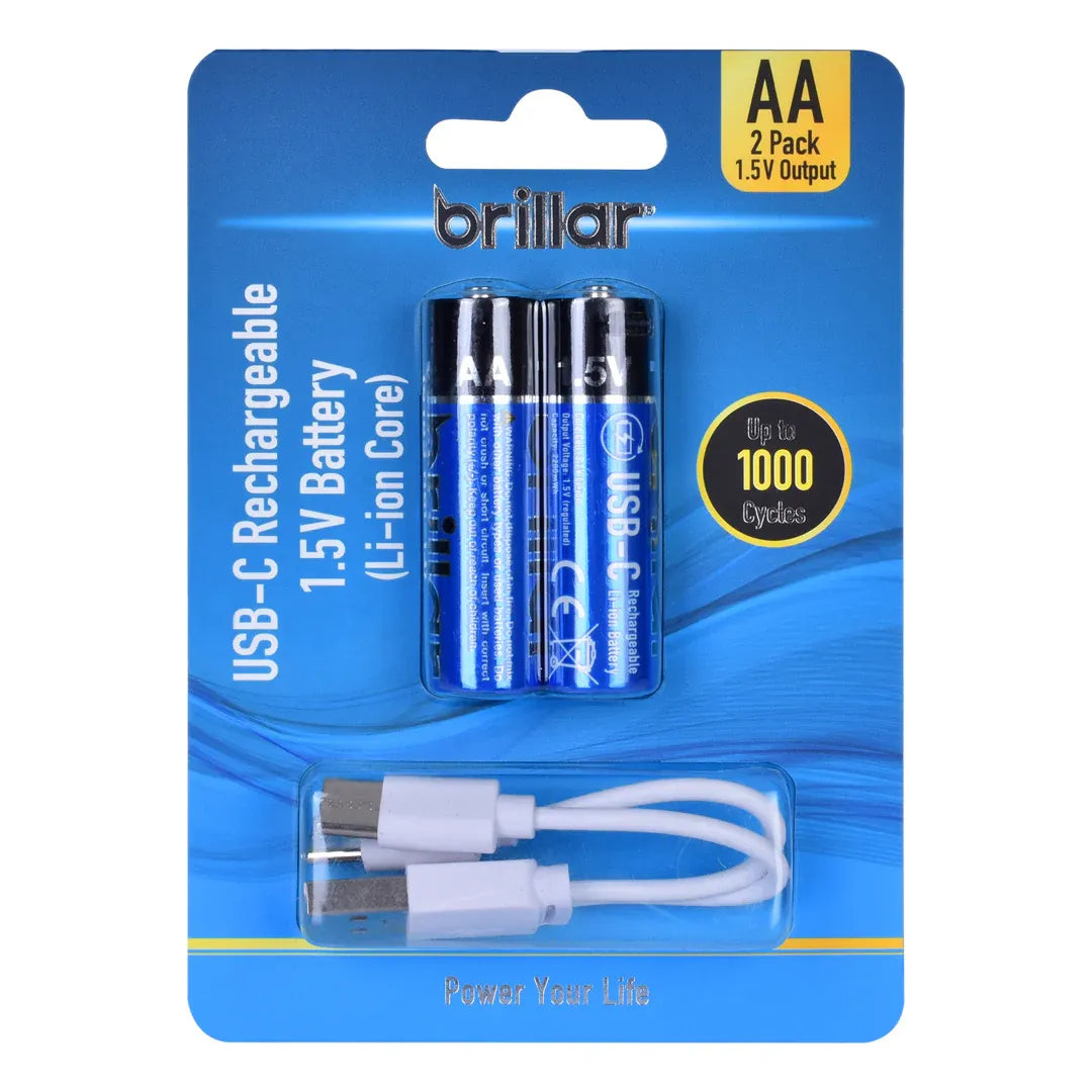 2 PCS AA USB Rechargeable LI-ION Battery V915-BR0071