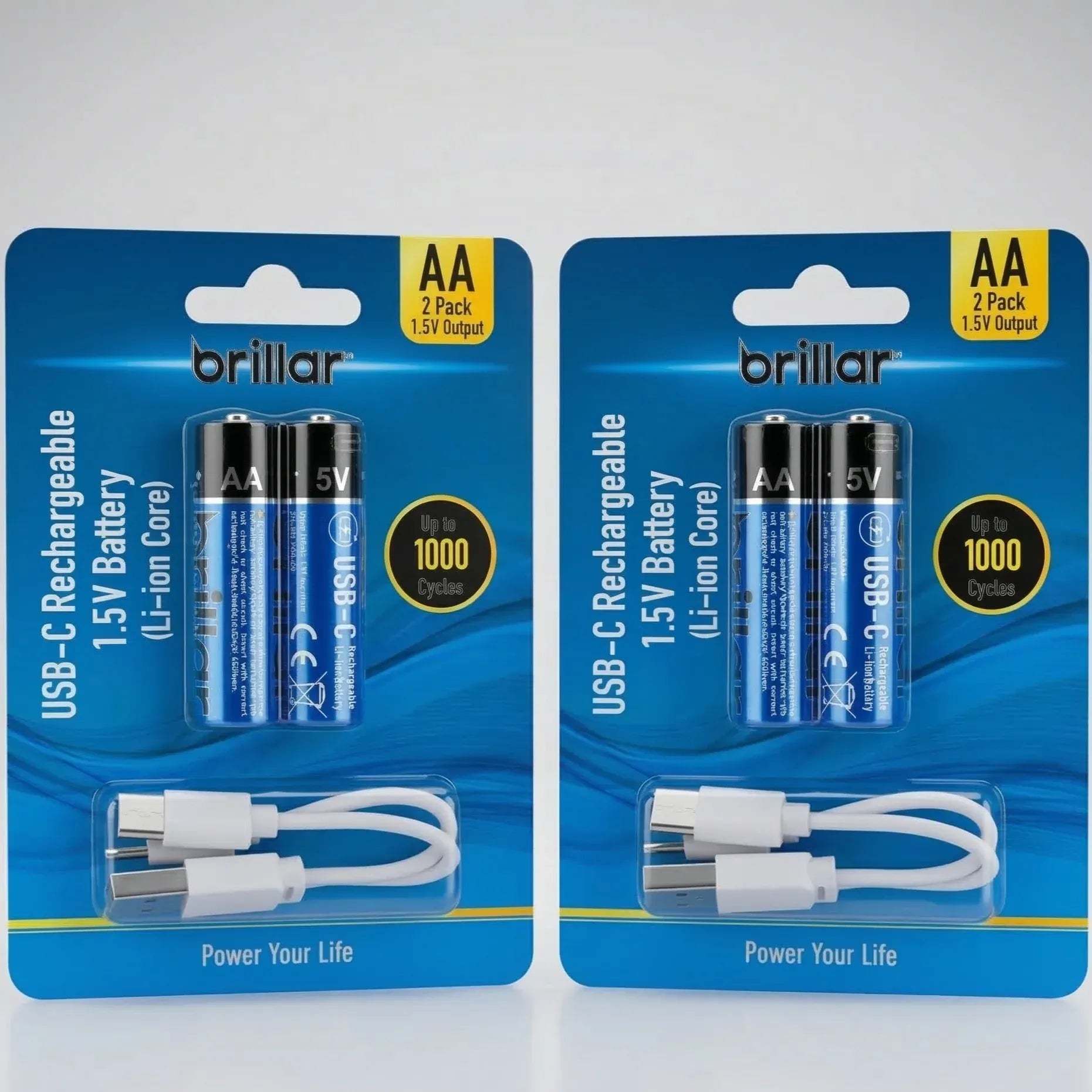 4 PCS AA USB Rechargeable LI-ION Battery V915-BR0071X2