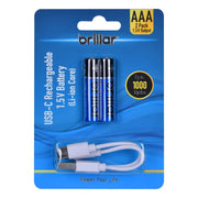 2 PCS AAA USB Rechargeable LI-ION Battery V915-BR0073