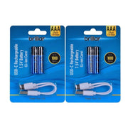 4 PCS AAA USB Rechargeable LI-ION Battery V915-BR0073X2